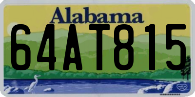 AL license plate 64AT815