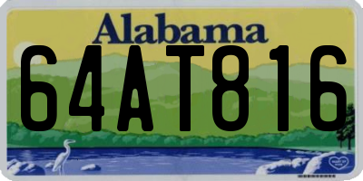 AL license plate 64AT816