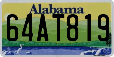 AL license plate 64AT819