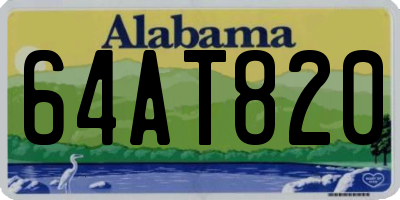 AL license plate 64AT820