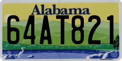 AL license plate 64AT821