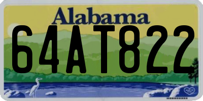 AL license plate 64AT822