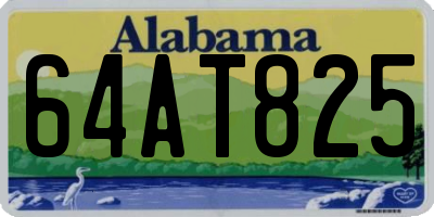 AL license plate 64AT825