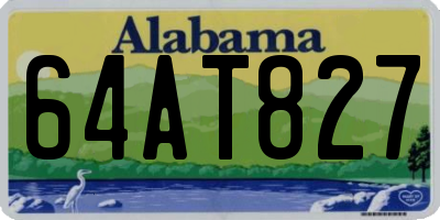 AL license plate 64AT827