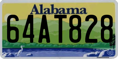 AL license plate 64AT828