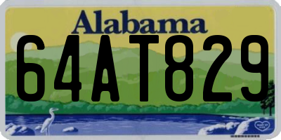 AL license plate 64AT829
