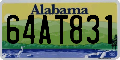 AL license plate 64AT831