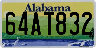 AL license plate 64AT832