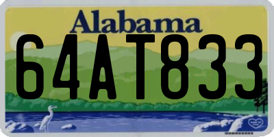 AL license plate 64AT833