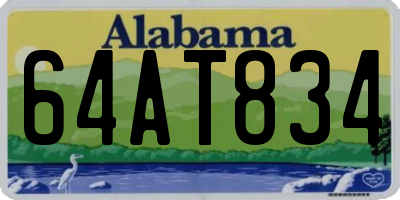 AL license plate 64AT834