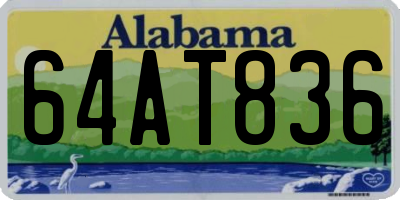 AL license plate 64AT836