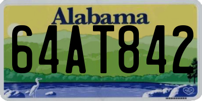 AL license plate 64AT842