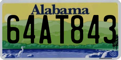 AL license plate 64AT843
