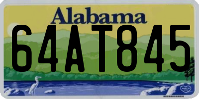 AL license plate 64AT845