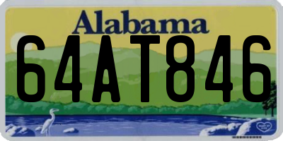 AL license plate 64AT846