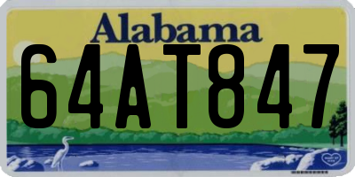 AL license plate 64AT847