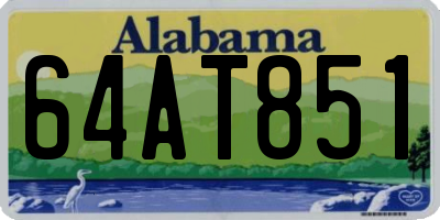 AL license plate 64AT851