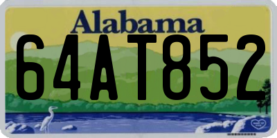 AL license plate 64AT852