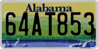 AL license plate 64AT853