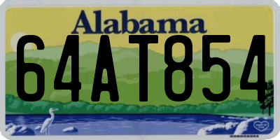 AL license plate 64AT854