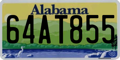 AL license plate 64AT855