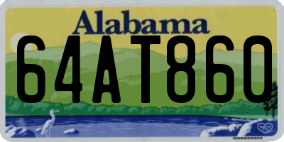 AL license plate 64AT860