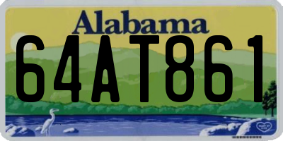 AL license plate 64AT861