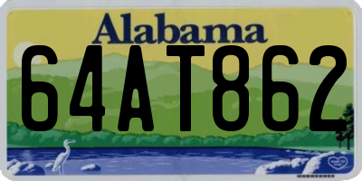 AL license plate 64AT862