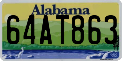 AL license plate 64AT863