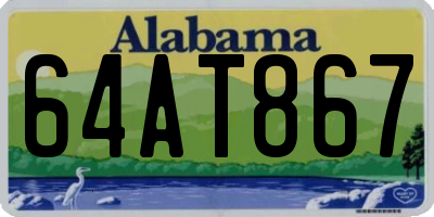 AL license plate 64AT867