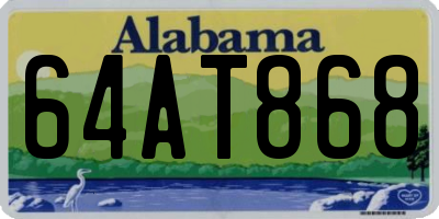 AL license plate 64AT868