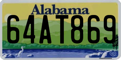 AL license plate 64AT869