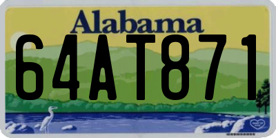 AL license plate 64AT871