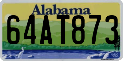 AL license plate 64AT873