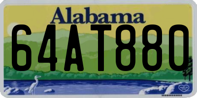 AL license plate 64AT880