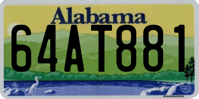AL license plate 64AT881