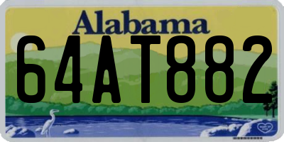 AL license plate 64AT882