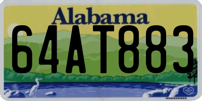 AL license plate 64AT883