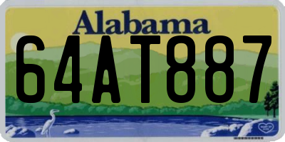 AL license plate 64AT887