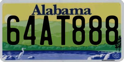 AL license plate 64AT888