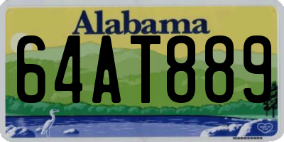 AL license plate 64AT889