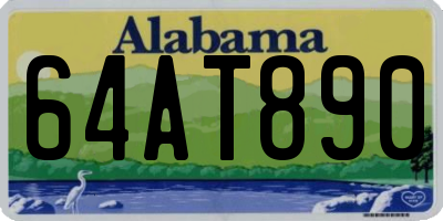 AL license plate 64AT890