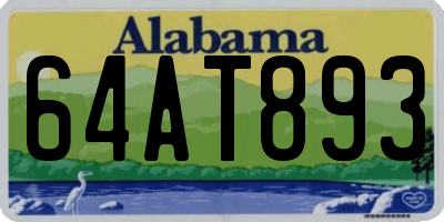 AL license plate 64AT893