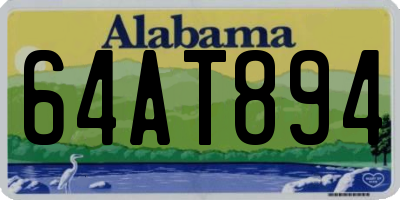 AL license plate 64AT894