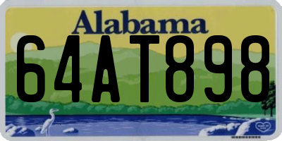 AL license plate 64AT898