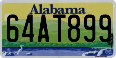 AL license plate 64AT899