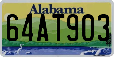AL license plate 64AT903