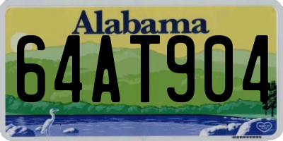 AL license plate 64AT904