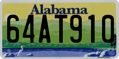 AL license plate 64AT910