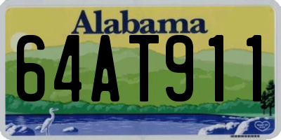 AL license plate 64AT911